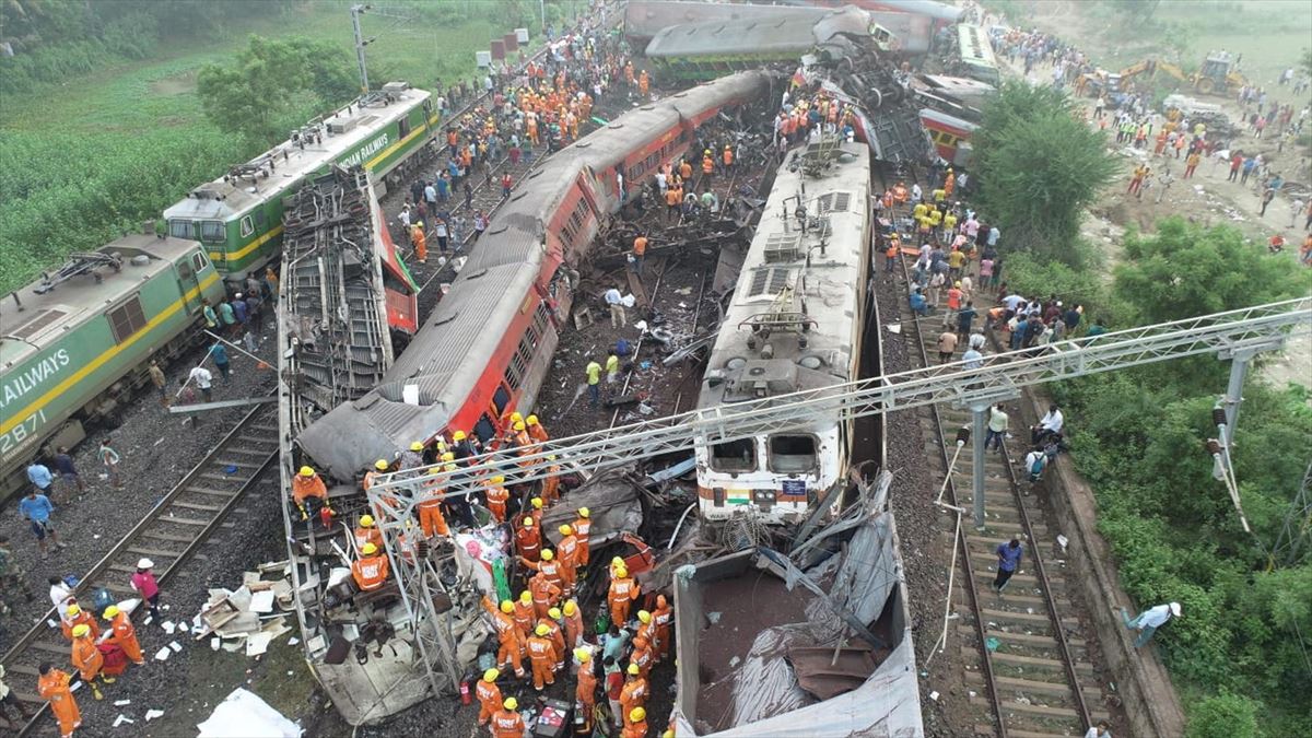 accidente tren en la India